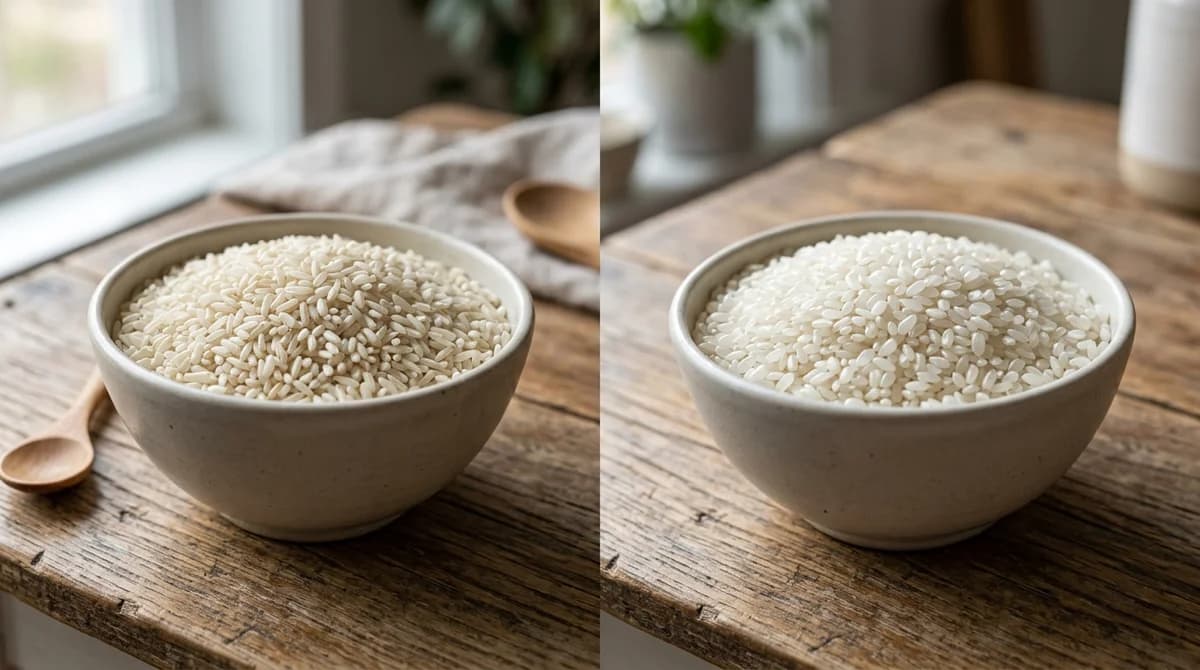 योग्य जुना तांदूळ vs पॉलिश केलेला तांदूळ तुलना