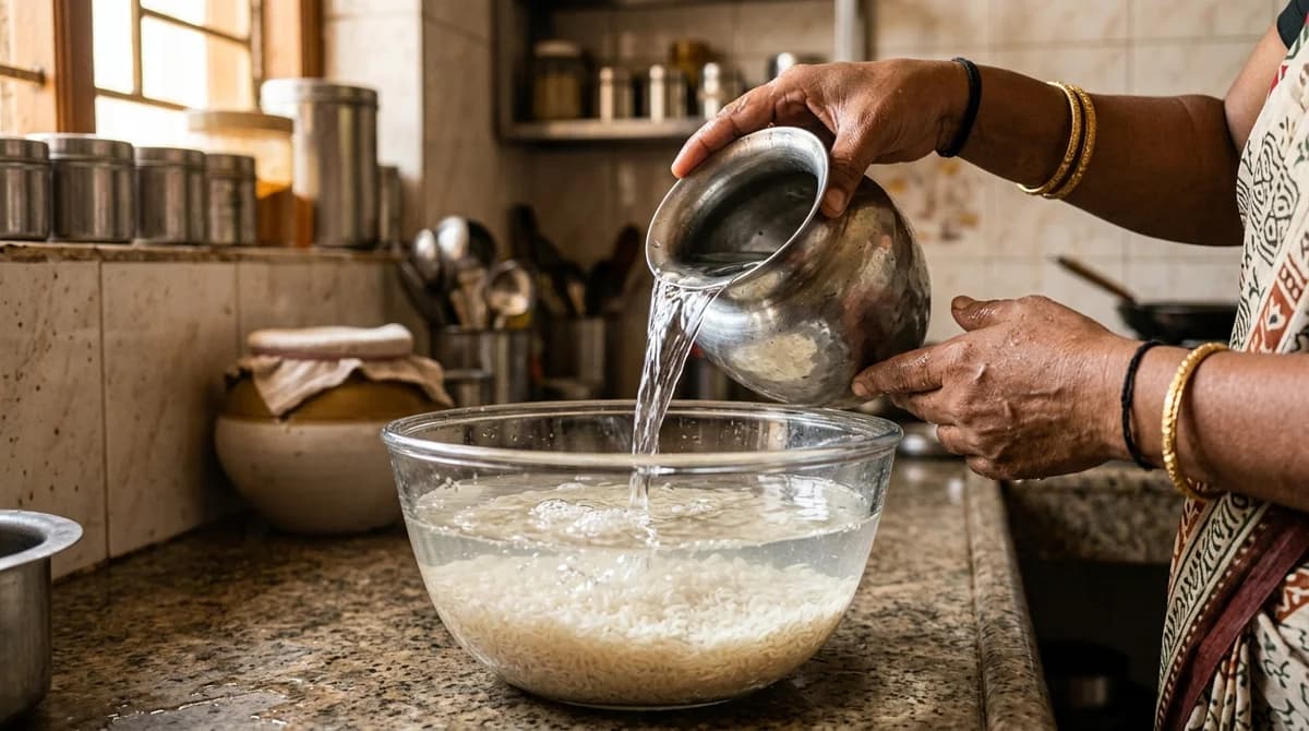 तांदळाचे पाणी दररोज बदलणे